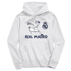 Real Madrid Vive La Fete Youth Chilena Style Hoodie - White on sale