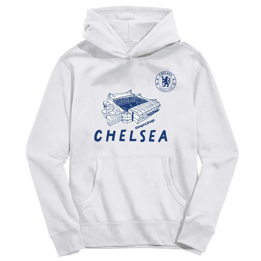 Chelsea Vive La Fete Youth Stadium Style Hoodie - White for sale