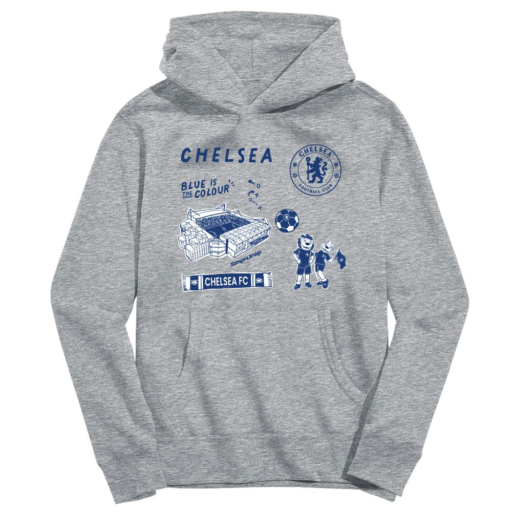 Chelsea Vive La Fete Youth Impressions Icons Hoodie - Gray on sale