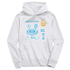 Argentina National Team Vive La Fete Toddler Impressions Icons Hoodie for sale - White