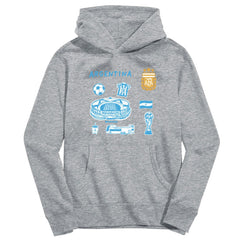 Argentina National Team Vive La Fete Toddler Impressions Icons Hoodie for sale - Gray