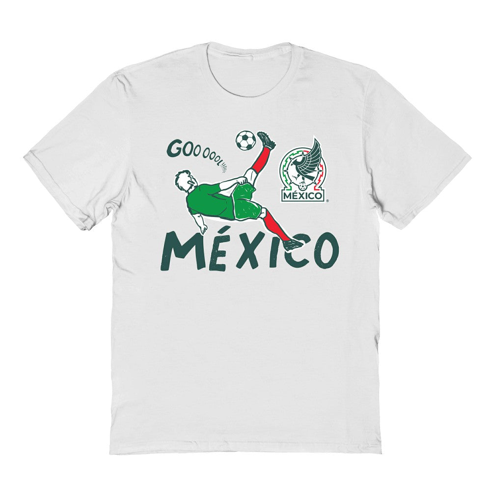 Mexico National Team Vive La Fete Youth Chilena Style T-Shirt - White on sale