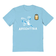 Argentina National Team Vive La Fete Youth Chilena Style T-Shirt - Light Blue outlet