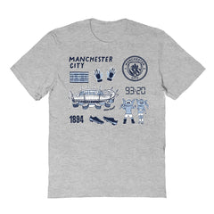 Manchester City Vive La Fete Youth Impressions Icons T-Shirt - Gray on sale