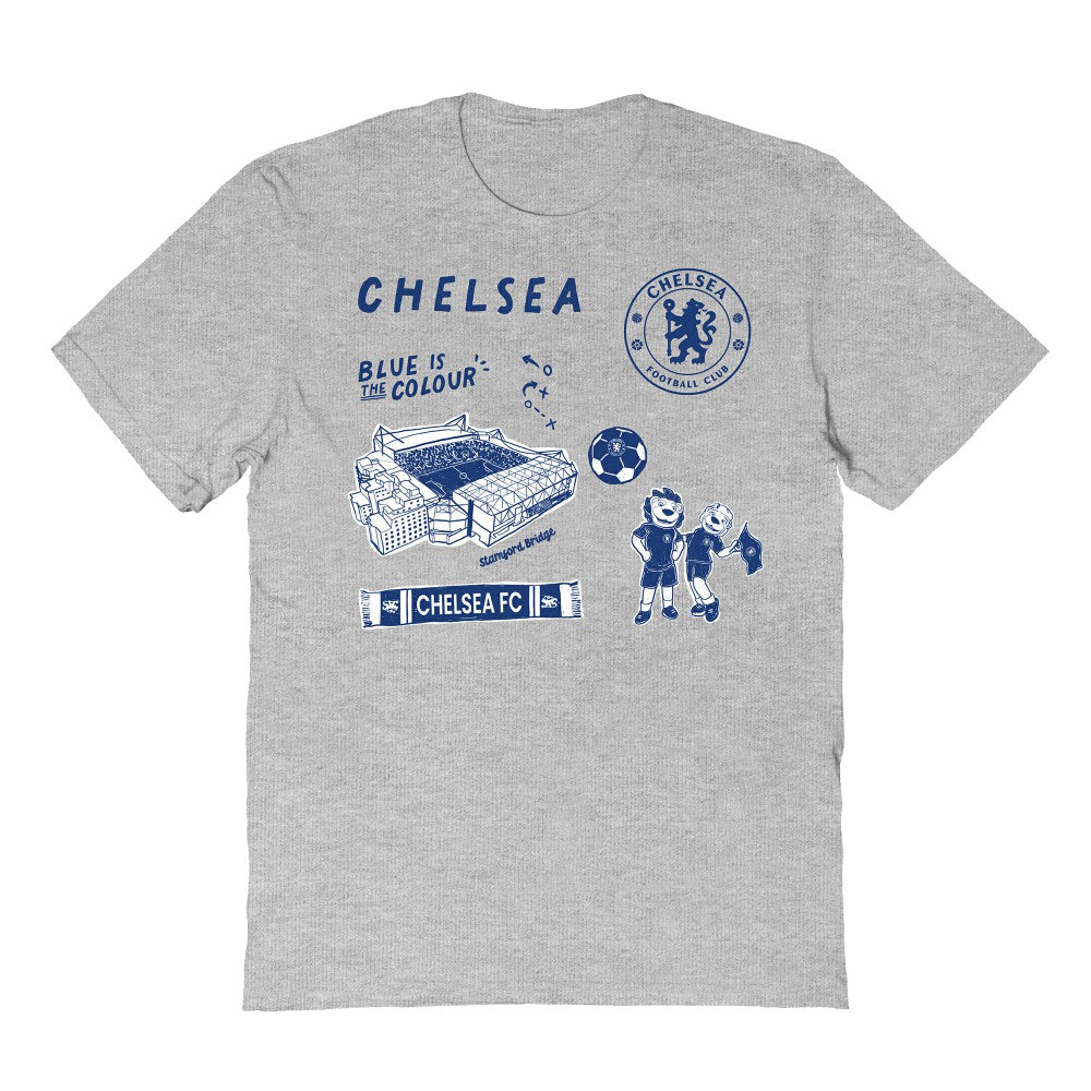 Chelsea Vive La Fete Youth Impressions Icons T-Shirt - Gray cheap