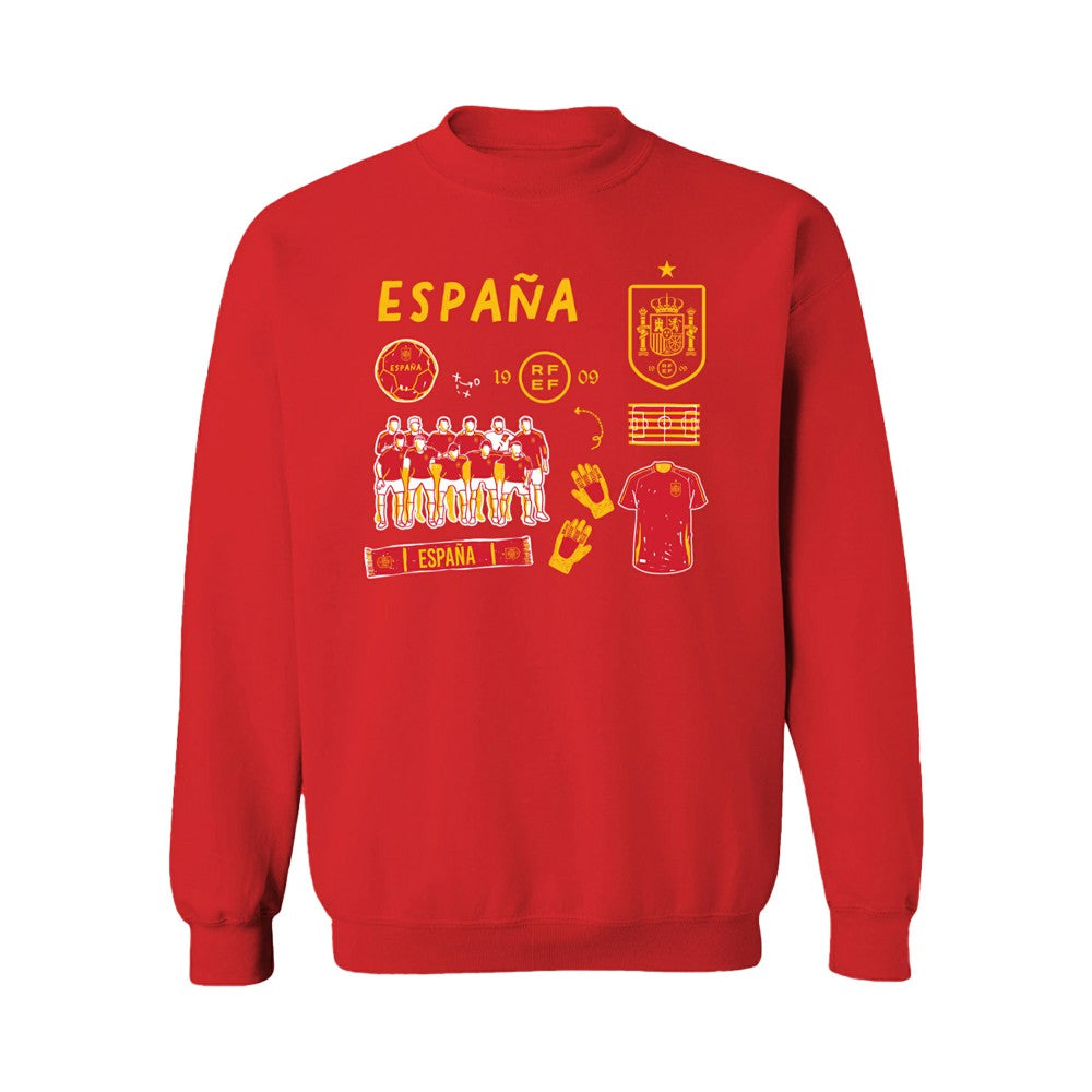Spain National Team Vive La Fete Women's Impressions Icons Sweatshirt - Red outlet