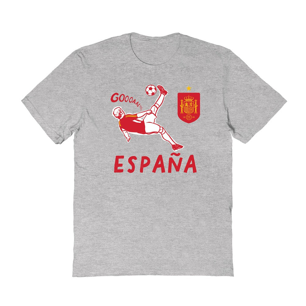Spain National Team Vive La Fete Women's Chilena Style T-Shirt - Gray for sale