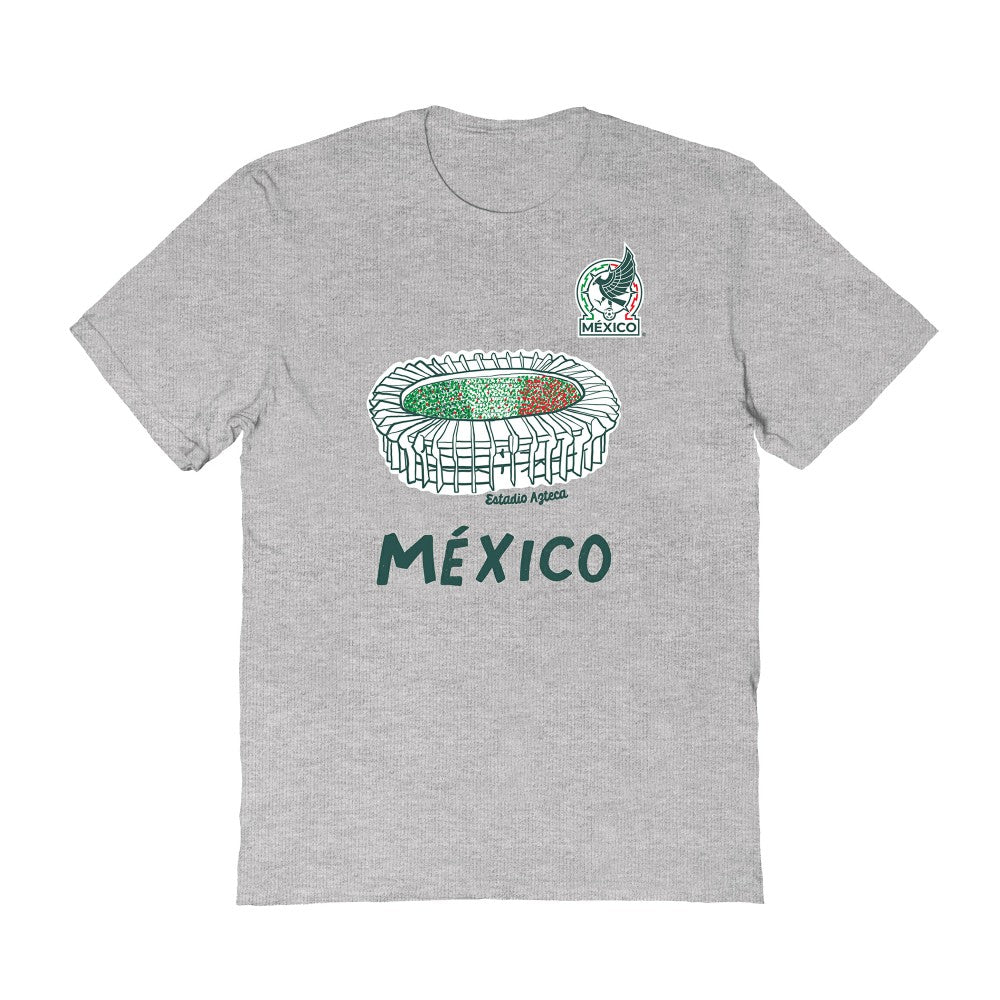 Mexico National Team Vive La Fete Women's Stadium Style T-Shirt - Gray shop