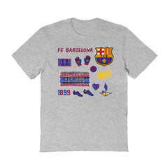 Barcelona Vive La Fete Women's Impressions Icons T-Shirt - Gray on sale