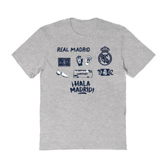 Real Madrid Vive La Fete Women's Impressions Icons T-Shirt - Gray on sale