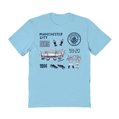 Manchester City Vive La Fete Women's Impressions Icons T-Shirt - Light Blue cheap