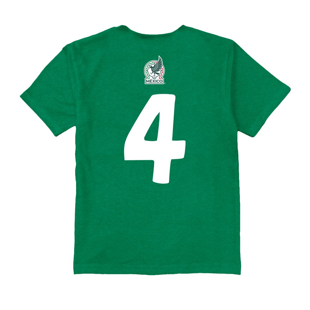 Edson Álvarez Mexico National Team Vive La Fete Youth Player Name & Number Chilena Style T-Shirt - Green online
