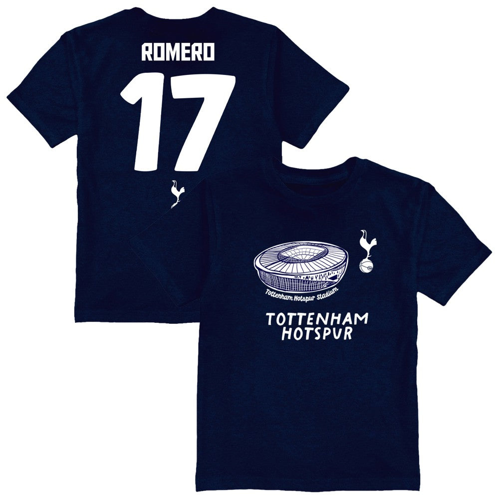 Cristian Romero Tottenham Hotspur Vive La Fete Youth Player Name & Number Stadium Style T-Shirt - Navy online