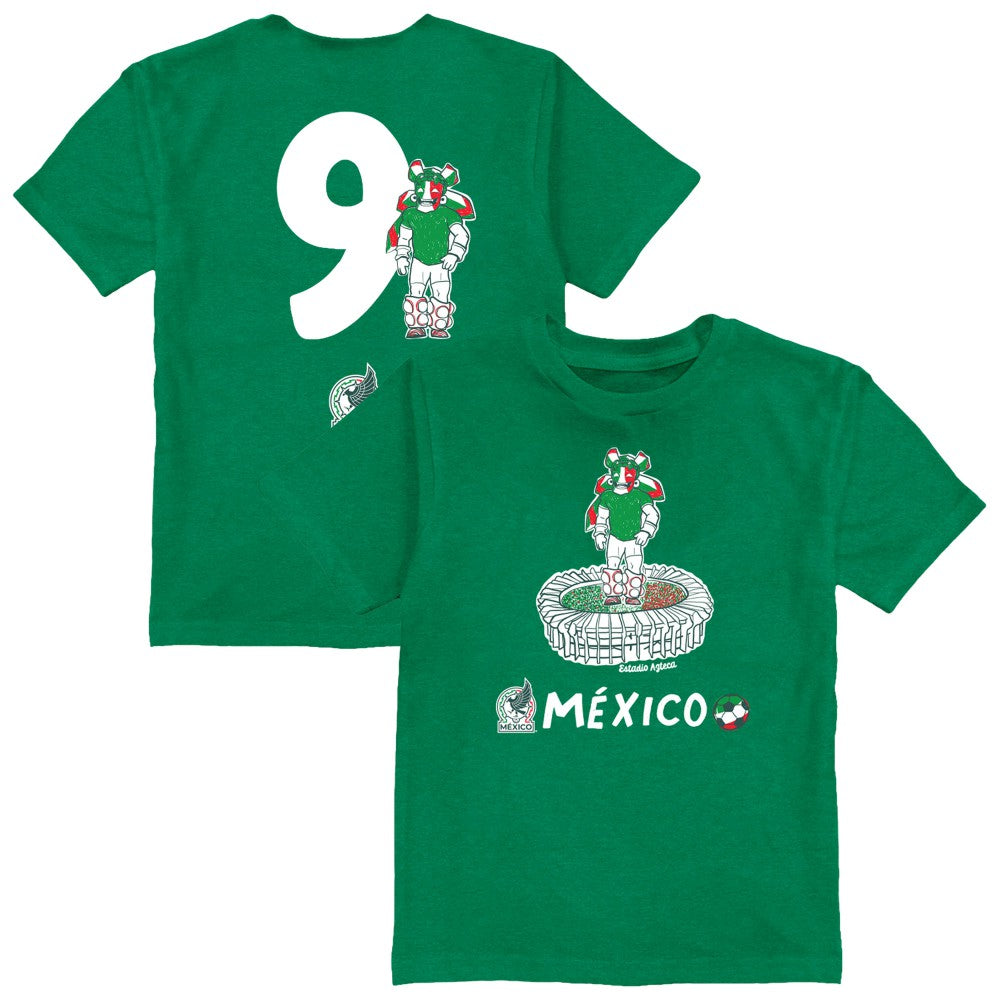 Raúl Jiménez Mexico National Team Vive La Fete Toddler Player Name & Number Stadium Style T-Shirt for sale - Green