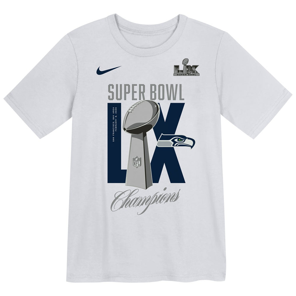Seattle Seahawks Preschool Super Bowl LX Champions Heavy Chill T-Shirt - White on sale