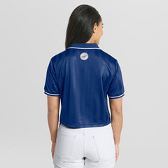 Los Angeles Dodgers WEAR by Erin Andrews Women's Cropped Polo Royal