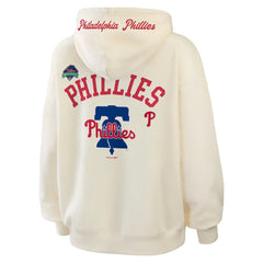 Philadelphia Phillies WEAR by Erin Andrews Women's Full-Zip Hoodie Cream