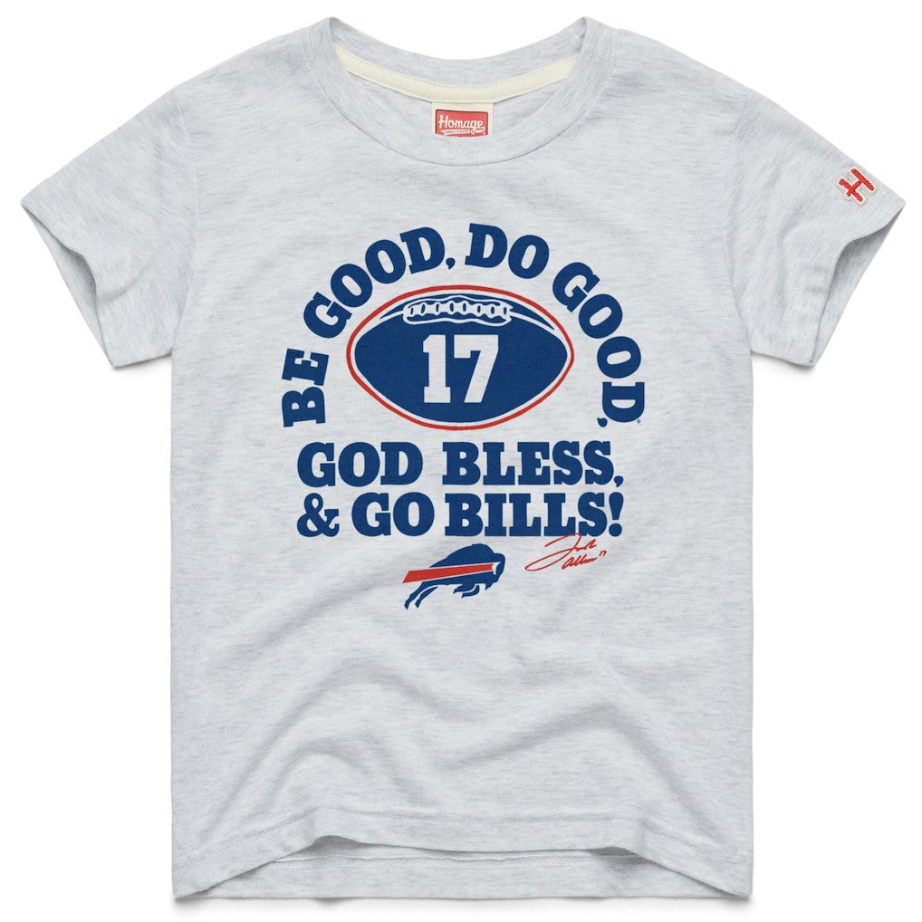 Josh Allen Buffalo Bills Homage Youth Be Good Do Good Signature Tri-Blend T-Shirt - Gray cheap