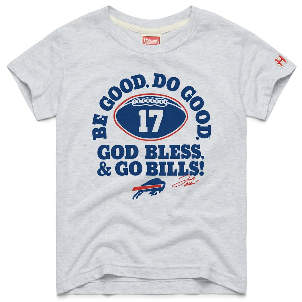 Josh Allen Buffalo Bills Homage Youth Be Good Do Good Signature Tri-Blend T-Shirt - Gray cheap