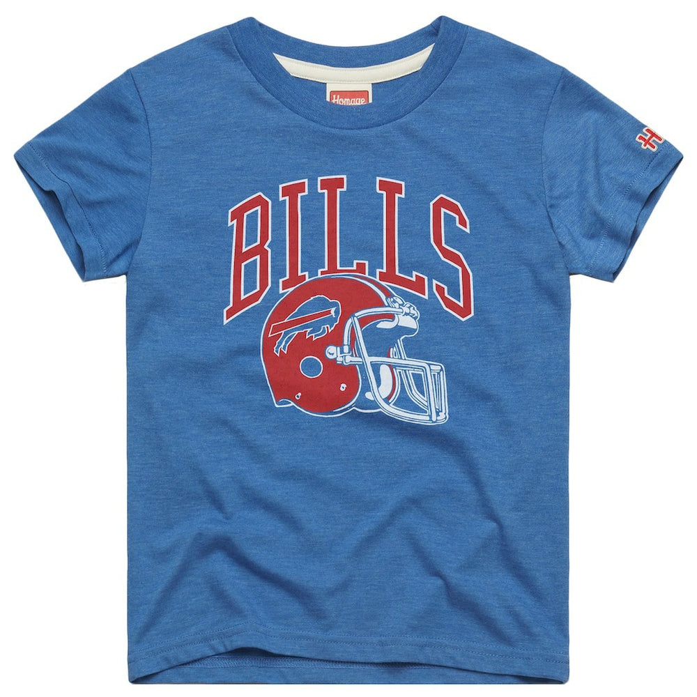Buffalo Bills Homage Youth Helmet Retro Tri-Blend T-Shirt - Royal on sale