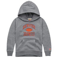 Denver Broncos Homage Youth Gridiron Tri-Blend Hoodie - Gray sale