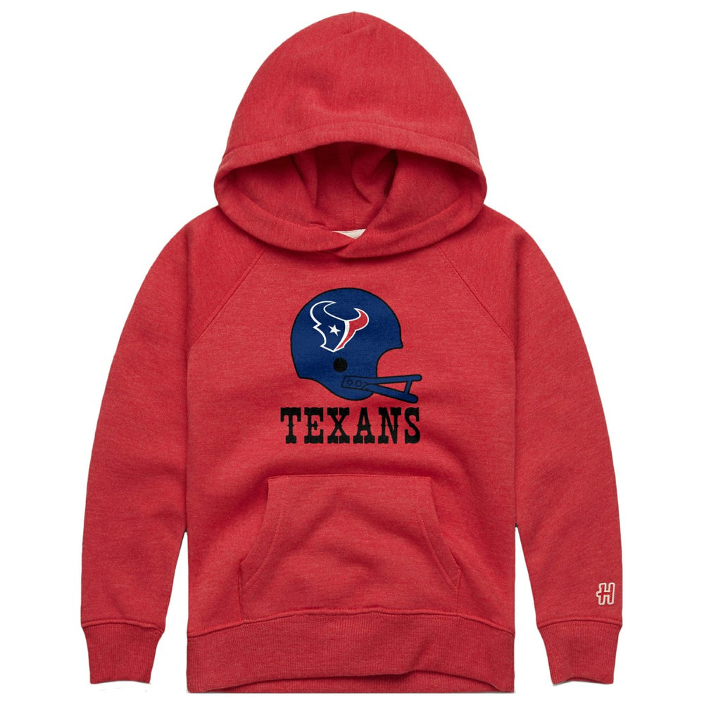 Houston Texans Homage Youth Big Helmet Tri-Blend Hoodie - Red on sale
