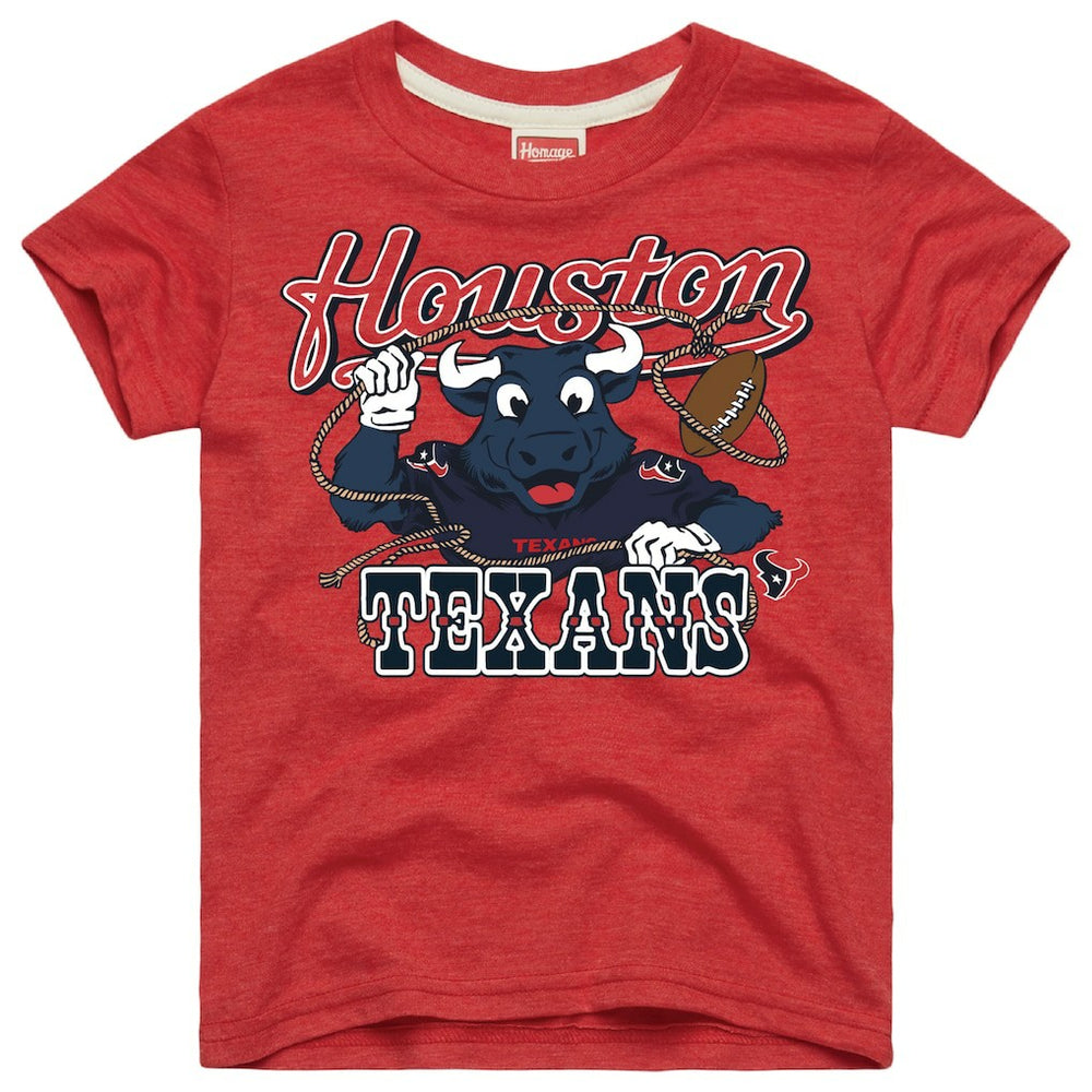 Houston Texans Homage Youth Toro Lasso Tri-Blend T-Shirt - Red discount