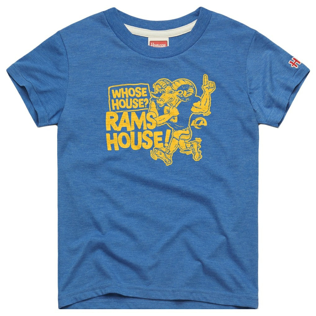 Los Angeles Rams Homage Youth Whose House Mascot Tri-Blend T-Shirt - Royal sale