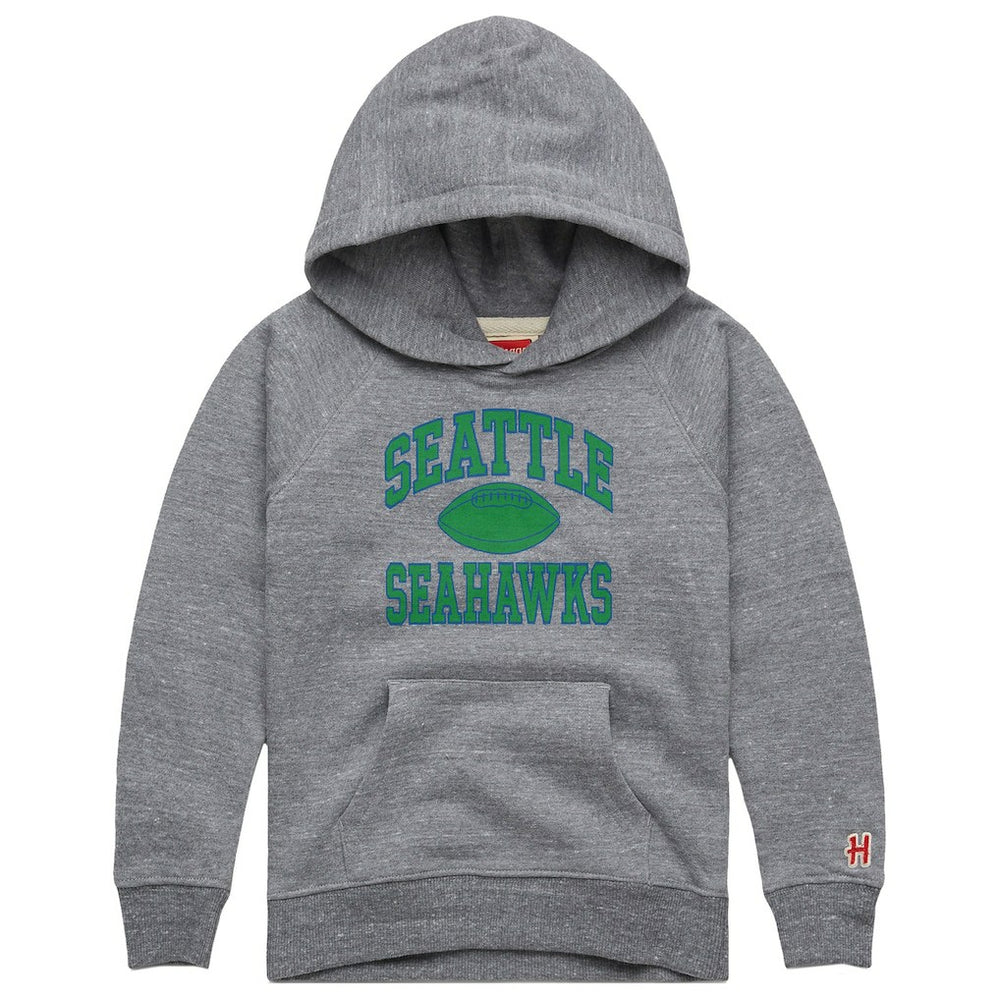 Seattle Seahawks Homage Youth Gridiron Tri-Blend Hoodie - Gray sale