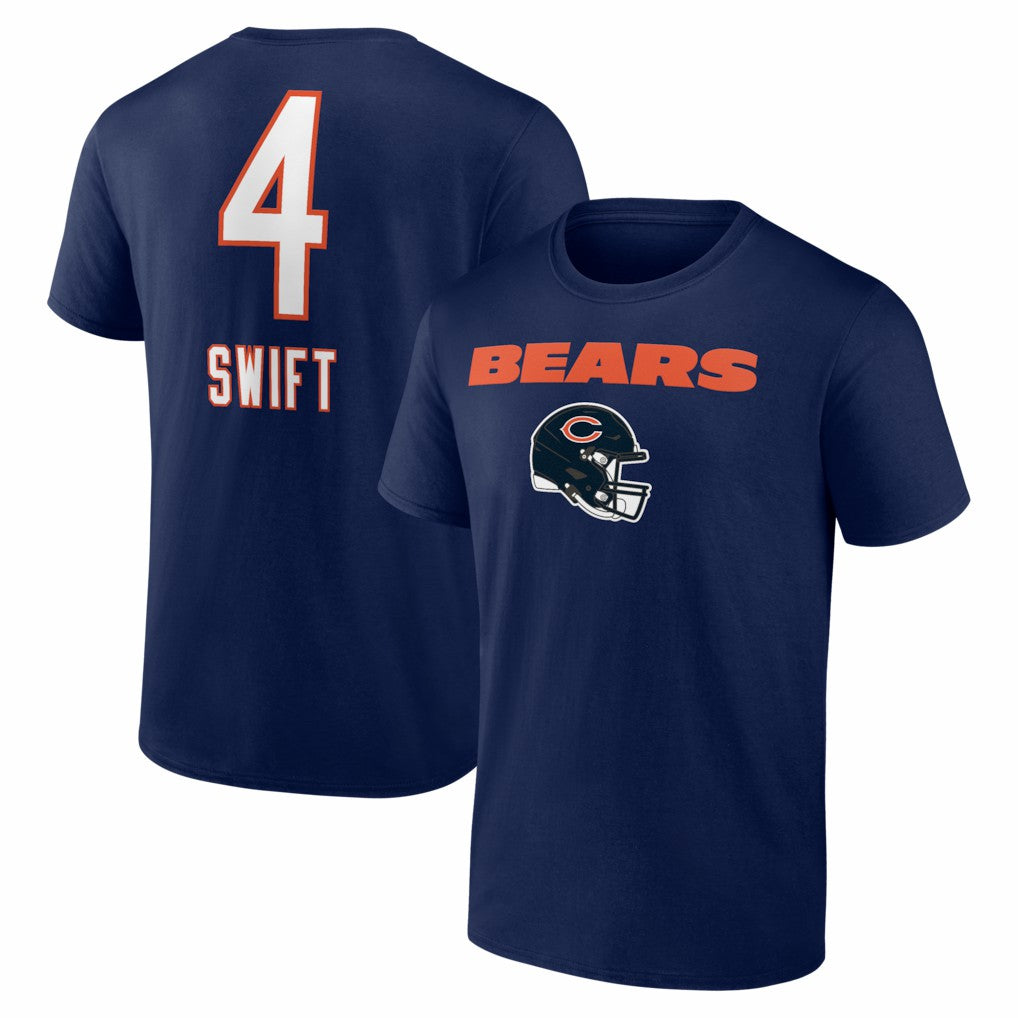 D'Andre Swift Chicago Bears Team Wordmark T-Shirt - Navy on sale