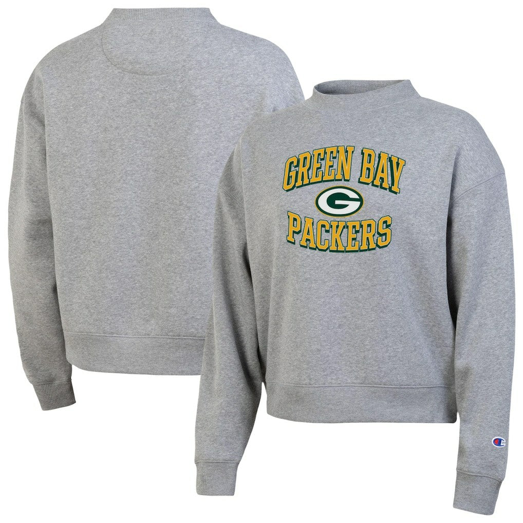 Green Bay Packers Champion Women's Triumph Tri-Blend Sweatshirt - Gray for sale