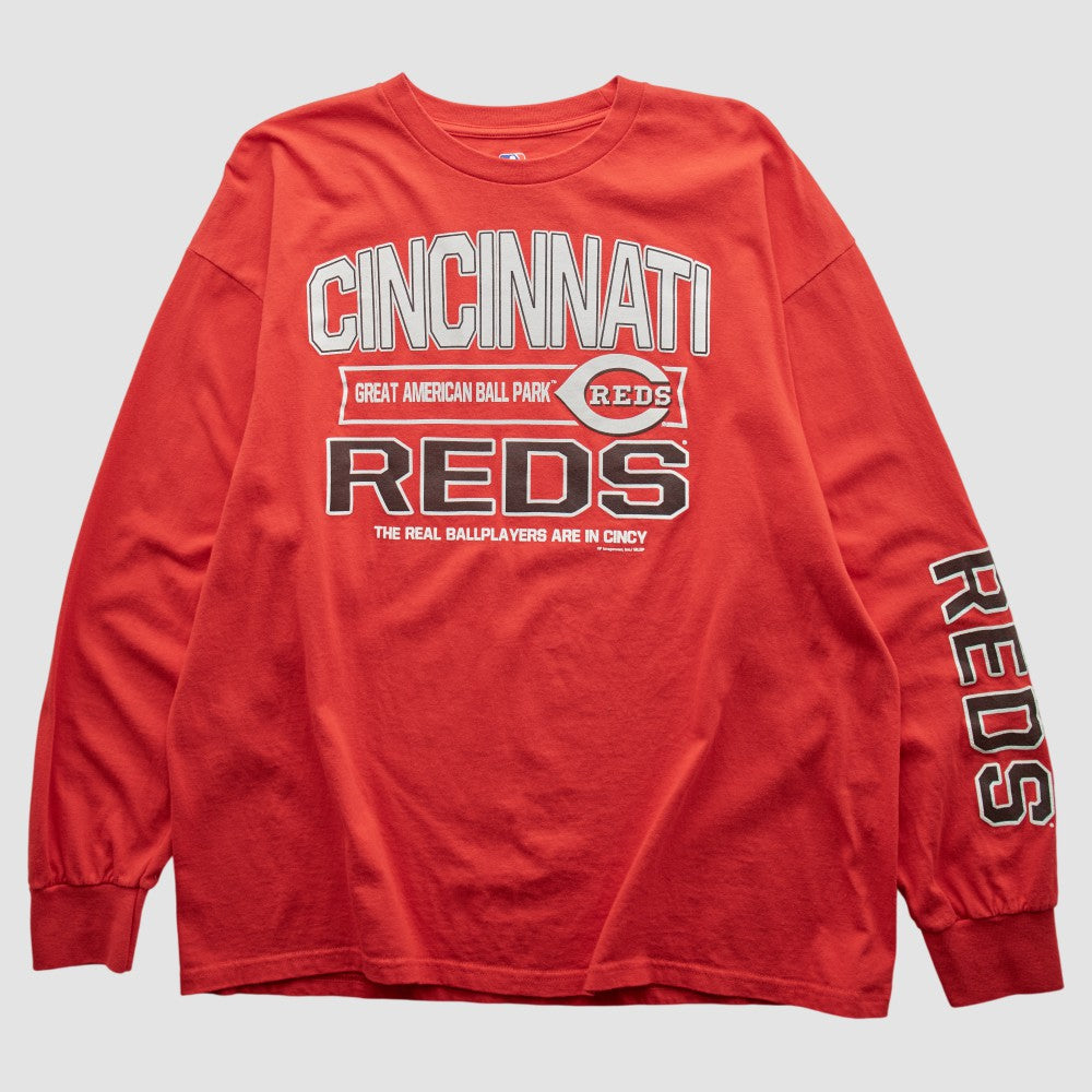 Cincinnati Reds Genuine Merchandise 2000s Long Sleeve T-shirt Red Vintage