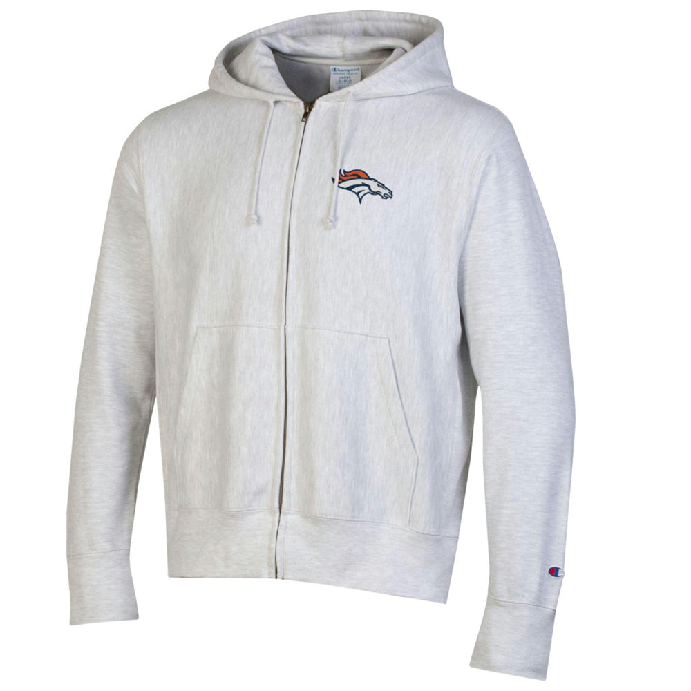Denver Broncos Champion Reverse Weave Full-Zip Hoodie - Gray outlet