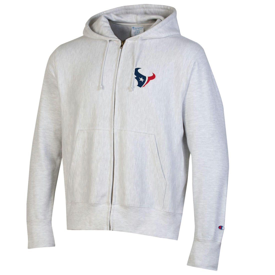 Houston Texans Champion Reverse Weave Full-Zip Hoodie - Gray on sale