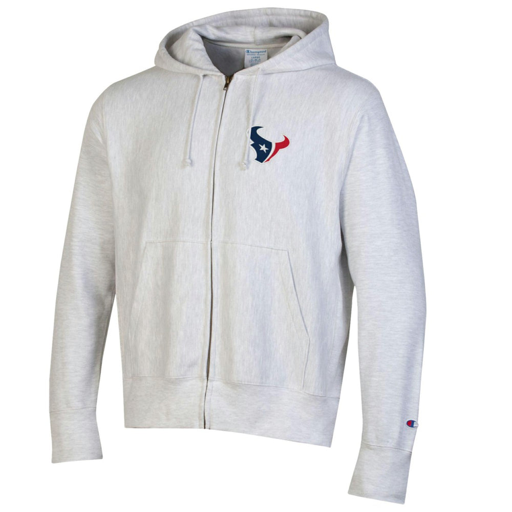 Houston Texans Champion Reverse Weave Full-Zip Hoodie - Gray on sale