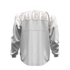 Los Angeles Dodgers Women's Baseball Stitch Spirit Jersey Long Sleeve T-Shirt White