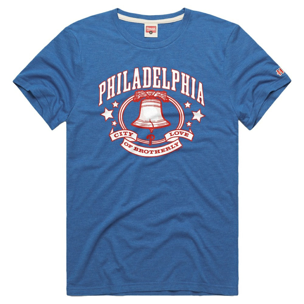 Philadelphia Phillies Homage Tri-Blend Hyperlocal T-Shirt Royal