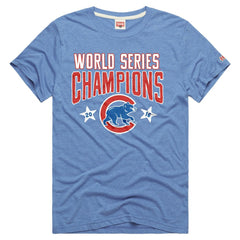 Chicago Cubs Homage Tri-Blend Hyperlocal T-Shirt Light Blue