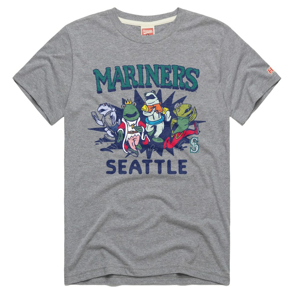 Seattle Mariners Homage Tri-Blend Hyperlocal T-Shirt Gray