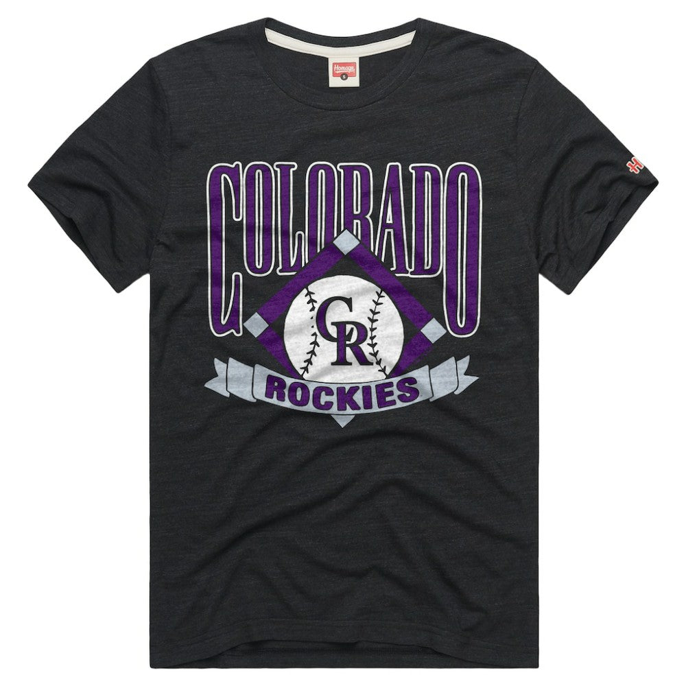 Colorado Rockies Homage Tri-Blend Hyperlocal T-Shirt Charcoal