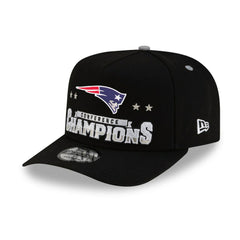 New England Patriots New Era 2025 AFC Champions Locker Room Trophy Collection A-Frame 9FIFTY Snapback Hat - Black sale