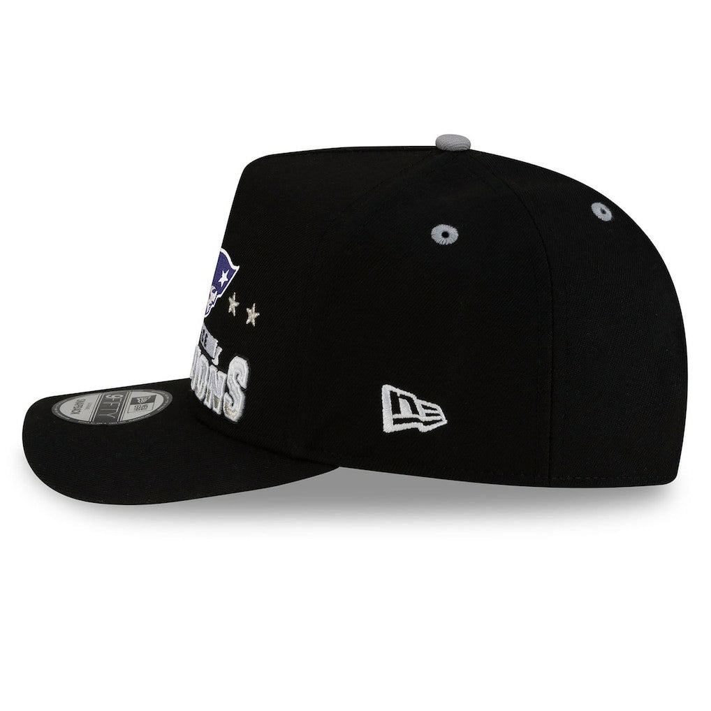 New England Patriots New Era 2025 AFC Champions Locker Room Trophy Collection A-Frame 9FIFTY Snapback Hat - Black sale