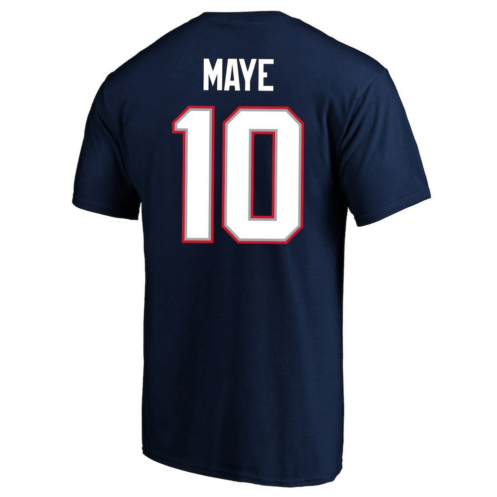 Drake Maye New England Patriots Super Bowl LX Patch Big & Tall Name & Number T-Shirt - Navy for sale