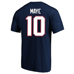 Drake Maye New England Patriots Super Bowl LX Patch Big & Tall Name & Number T-Shirt - Navy for sale