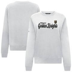 Vegas Golden Knights Levelwear Women's Yvette Big Script Tri-Blend Sweatshirt - White Sweatshirts