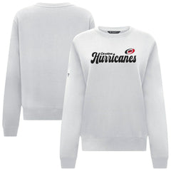 Carolina Hurricanes Levelwear Women's Yvette Big Script Tri-Blend Sweatshirt - White Sweatshirts