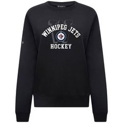Winnipeg Jets Levelwear Women's Yvette Limelight Big Letter Sweatshirt - Black Sweatshirts