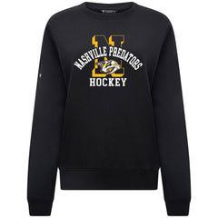 Nashville Predators Levelwear Women's Yvette Limelight Big Letter Sweatshirt - Black Sweatshirts