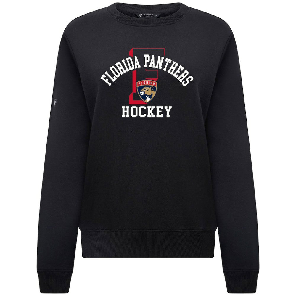 Florida Panthers Levelwear Women's Yvette Limelight Big Letter Sweatshirt - Black Sweatshirts