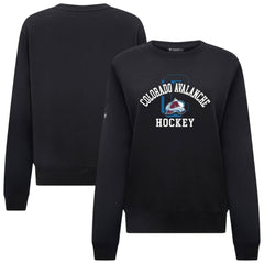 Colorado Avalanche Levelwear Women's Yvette Limelight Big Letter Sweatshirt - Black Sweatshirts